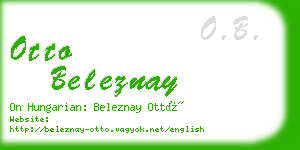 otto beleznay business card